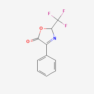molecular formula C10H6F3NO2 B1653947 5(2H)-Oxazolone, 4-phenyl-2-(trifluoromethyl)- CAS No. 2062-29-5