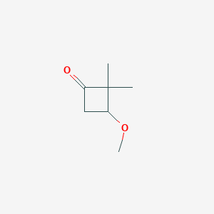 molecular formula C7H12O2 B1653948 3-Methoxy-2,2-dimethylcyclobutan-1-one CAS No. 2063-96-9