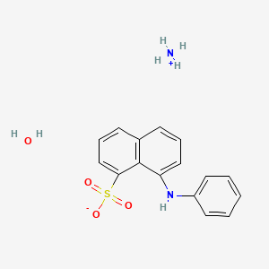 molecular formula C16H18N2O4S B1653950 Ammonium 8-(phenylamino)naphthalene-1-sulfonate xhydrate CAS No. 206659-00-9
