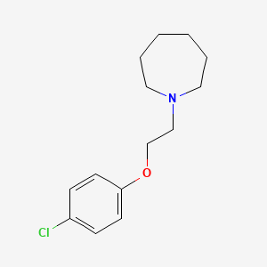 molecular formula C14H20ClNO B1653951 1H-Azepine, 1-[2-(4-chlorophenoxy)ethyl]hexahydro- CAS No. 20667-02-1