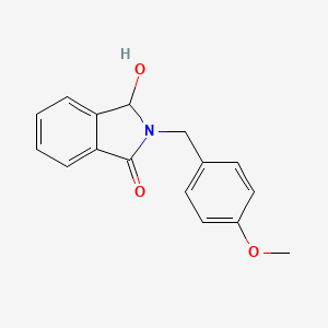 molecular formula C16H15NO3 B1653954 1H-Isoindol-1-one, 2,3-dihydro-3-hydroxy-2-[(4-methoxyphenyl)methyl]- CAS No. 206977-00-6