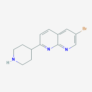 4-(6-Bromo-[1,8]naphthyridin-2-yl)piperidine