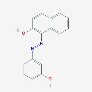 molecular formula C16H12N2O2 B1653957 2-Naphthalenol, 1-[(3-hydroxyphenyl)azo]- CAS No. 20708-56-9