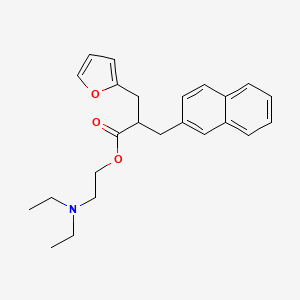 molecular formula C26H35NO7 B1653960 2-(Diethylamino)ethyl 2-(furan-2-ylmethyl)-3-naphthalen-2-ylpropanoate CAS No. 20723-81-3