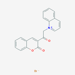 molecular formula C20H14BrNO3 B1653965 Quinolinium, 1-[2-oxo-2-(2-oxo-2H-1-benzopyran-3-yl)ethyl]-, bromide CAS No. 207598-46-7