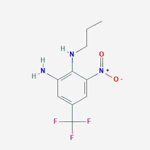 molecular formula C10H12F3N3O2 B1653970 3-Nitro-N2-propyl-5-(trifluoromethyl)-1,2-benzenediamine CAS No. 2078-02-6