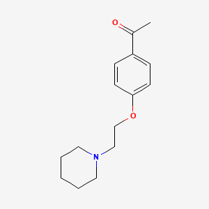 molecular formula C15H21NO2 B1653973 Acetophenone, 4'-(2-piperidinoethoxy)- CAS No. 2079-51-8