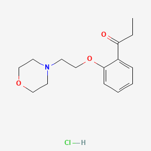 molecular formula C15H22ClNO3 B1653975 Propiophenone, 2'-(2-morpholinoethoxy)-, hydrochloride CAS No. 20800-03-7