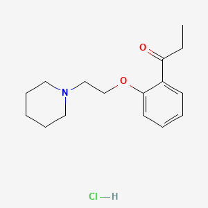 molecular formula C16H24ClNO2 B1653976 Propiophenone, 2'-(2-piperidinoethoxy)-, hydrochloride CAS No. 20800-14-0