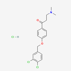 1-{4-[(3,4-Dichlorophenyl)methoxy]phenyl}-3-(dimethylamino)propan-1-one hydrochloride