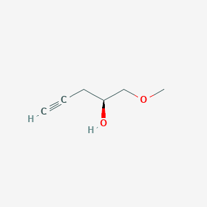 molecular formula C6H10O2 B1653984 (2S)-1-methoxypent-4-yn-2-ol CAS No. 2089246-02-4