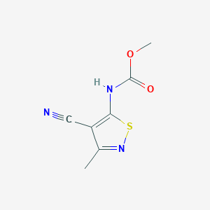 molecular formula C7H7N3O2S B1653986 methyl N-(4-cyano-3-methyl-1,2-thiazol-5-yl)carbamate CAS No. 2089257-31-6