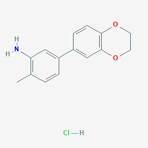 5-(2,3-Dihydro-1,4-benzodioxin-6-yl)-2-methylaniline hydrochloride