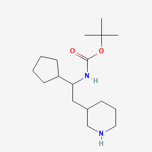 molecular formula C17H32N2O2 B1654016 叔丁基（1-环戊基-2-(哌啶-3-基)乙基）氨基甲酸酯 CAS No. 2095409-79-1