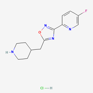 3-(5-Fluoropyridin-2-yl)-5-(piperidin-4-ylmethyl)-1,2,4-oxadiazole hydrochloride