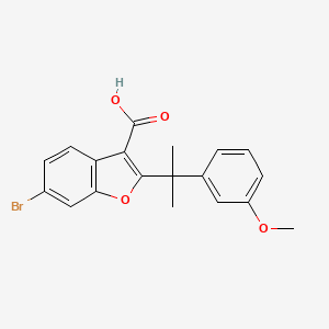 6-Bromo-2-(2-(3-methoxyphenyl)propan-2-yl)benzofuran-3-carboxylic acid