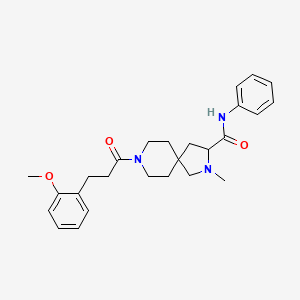 molecular formula C26H33N3O3 B1654028 8-[3-(2-Methoxyphenyl)propanoyl]-2-methyl-N-phenyl-2,8-diazaspiro[4.5]decane-3-carboxamide CAS No. 2095920-11-7