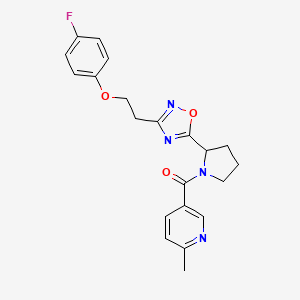 (2-{3-[2-(4-Fluorophenoxy)ethyl]-1,2,4-oxadiazol-5-yl}-1-pyrrolidinyl)(6-methyl-3-pyridyl)methanone