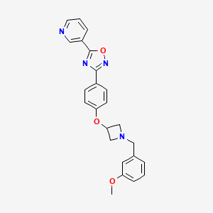 1-(3-Methoxybenzyl)-3-azetanyl {4-[5-(3-pyridyl)-1,2,4-oxadiazol-3-yl]phenyl} ether