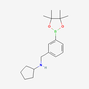 N-[[3-(4,4,5,5-tetramethyl-1,3,2-dioxaborolan-2-yl)phenyl]methyl]cyclopentanamine