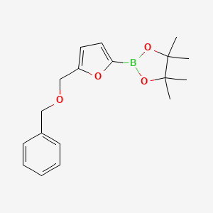 molecular formula C18H23BO4 B1654045 5-(Benzyloxymethyl)furan-2-boronic acid pinacol ester CAS No. 2096335-82-7