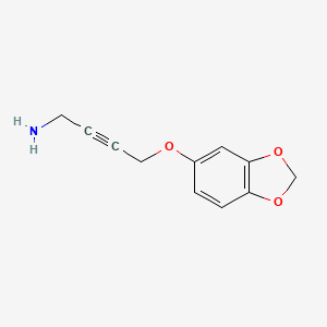 4-(1,3-Benzodioxol-5-yloxy)but-2-yn-1-amine