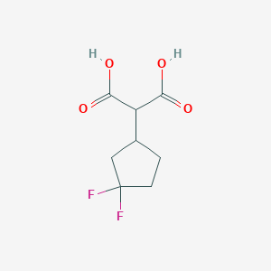 molecular formula C8H10F2O4 B1654081 2-(3,3-Difluorocyclopentyl)malonic acid CAS No. 2097936-70-2