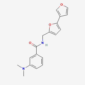 N-({[2,3'-bifuran]-5-yl}methyl)-3-(dimethylamino)benzamide