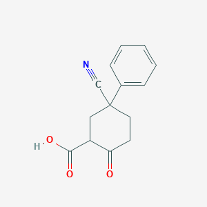 molecular formula C14H13NO3 B1654097 5-Cyano-2-oxo-5-phenylcyclohexanecarboxylic acid CAS No. 2102412-62-2