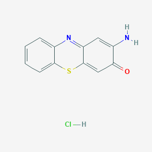 molecular formula C12H9ClN2OS B1654100 2-Aminophenothiazin-3-one CAS No. 21033-43-2