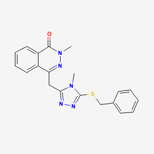 molecular formula C20H19N5OS B1654104 4-[(5-Benzylsulfanyl-4-methyl-1,2,4-triazol-3-yl)methyl]-2-methylphthalazin-1-one CAS No. 210411-25-9