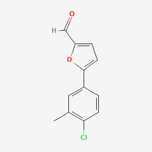 molecular formula C12H9ClO2 B1654114 5-(4-Chloro-3-methylphenyl)furan-2-carbaldehyde CAS No. 2104152-55-6