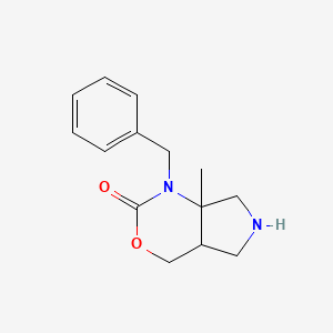 molecular formula C14H18N2O2 B1654115 1-Benzyl-7a-methylhexahydropyrrolo[3,4-d][1,3]oxazin-2(1H)-one CAS No. 2104152-62-5