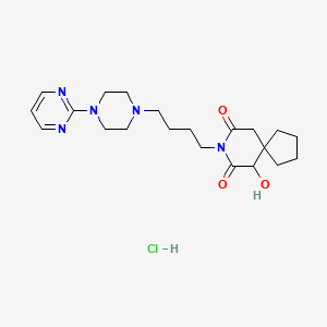 molecular formula C21H32ClN5O3 B1654139 6-Hydroxybuspirone hydrochloride, (+/-)- CAS No. 2108825-99-4
