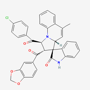 (1'S,2'S,3R,3'Ar)-2'-(1,3-benzodioxole-5-carbonyl)-1'-(4-chlorobenzoyl)-5'-methylspiro[1H-indole-3,3'-2,3a-dihydro-1H-pyrrolo[1,2-a]quinoline]-2-one