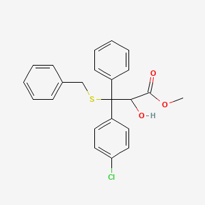 molecular formula C23H21ClO3S B1654146 Methyl 3-(benzylsulfanyl)-3-(4-chlorophenyl)-2-hydroxy-3-phenylpropanoate CAS No. 2108908-58-1