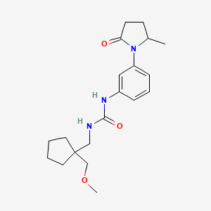 molecular formula C20H29N3O3 B1654148 N-{[1-(methoxymethyl)cyclopentyl]methyl}-N'-[3-(2-methyl-5-oxopyrrolidin-1-yl)phenyl]urea CAS No. 2109175-46-2