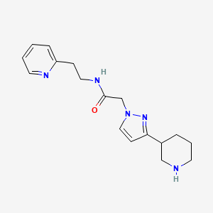 molecular formula C17H23N5O B1654150 2-(3-Piperidin-3-ylpyrazol-1-yl)-N-(2-pyridin-2-ylethyl)acetamide CAS No. 2109296-54-8