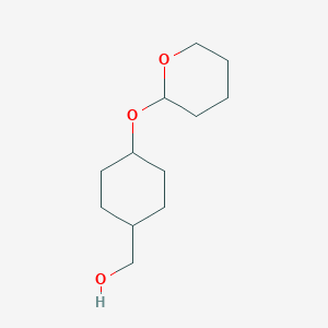 molecular formula C12H22O3 B1654166 Cyclohexanemethanol, 4-[(tetrahydro-2H-pyran-2-yl)oxy]- CAS No. 211995-76-5