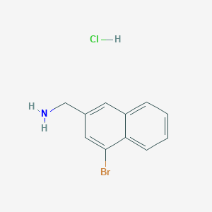 molecular formula C11H11BrClN B1654183 (4-Bromonaphthalen-2-yl)methanamine hydrochloride CAS No. 2126163-27-5