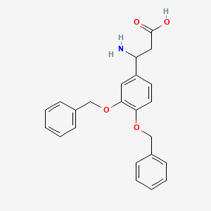 molecular formula C23H23NO4 B1654199 3-Amino-3-(3,4-dibenzyloxy-phenyl)-propionic acid CAS No. 213192-60-0