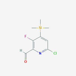molecular formula C9H11ClFNOSi B1654215 6-Chloro-3-fluoro-4-(trimethylsilyl)pyridine-2-carbaldehyde CAS No. 2140305-97-9
