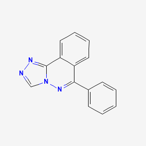 molecular formula C15H10N4 B1654237 1,2,4-Triazolo(3,4-a)phthalazine, 6-phenyl- CAS No. 21517-01-1