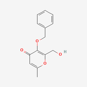 molecular formula C14H14O4 B1654248 2-hydroxymethyl-3-benzyloxy-6-methyl-pyran-4(1H)-one CAS No. 216581-77-0