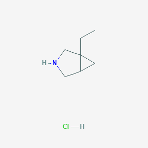 molecular formula C7H14ClN B1654251 1-Ethyl-3-azabicyclo[3.1.0]hexane hydrochloride CAS No. 2169997-50-4