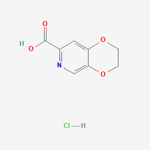 molecular formula C8H8ClNO4 B1654252 2,3-Dihydro[1,4]dioxino[2,3-c]pyridine-7-carboxylic acid hydrochloride CAS No. 2169997-52-6