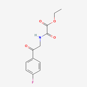 molecular formula C12H12FNO4 B1654255 Ethyl 2-[[2-(4-fluorophenyl)-2-oxoethyl]amino]-2-oxoacetate CAS No. 21717-98-6