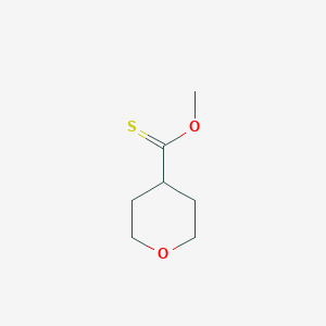 molecular formula C7H12O2S B1654259 O-Methyl tetrahydro-2H-pyran-4-carbothioate CAS No. 2174000-00-9