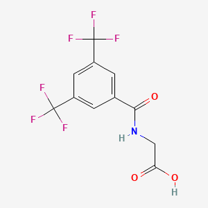 molecular formula C11H7F6NO3 B1654266 Glycine, N-[3,5-bis(trifluoromethyl)benzoyl]- CAS No. 217655-97-5