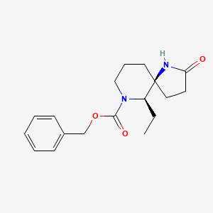 molecular formula C18H24N2O3 B1654267 Racemic-(5S,6R)-Benzyl 6-Ethyl-2-Oxo-1,7-Diazaspiro[4.5]Decane-7-Carboxylate CAS No. 2177257-97-3